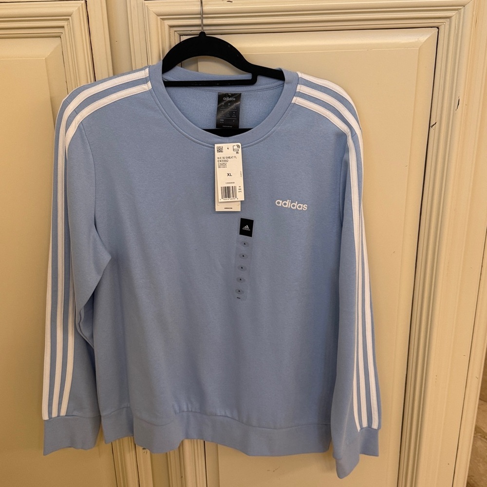 Adidas Light Blue Sweatshirt XL NEW WITH TAGS